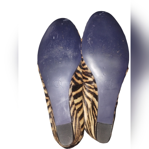 Rachel Roy Zebra tiger Print fur Wedge shoes size 7.5 - Picture 10 of 10